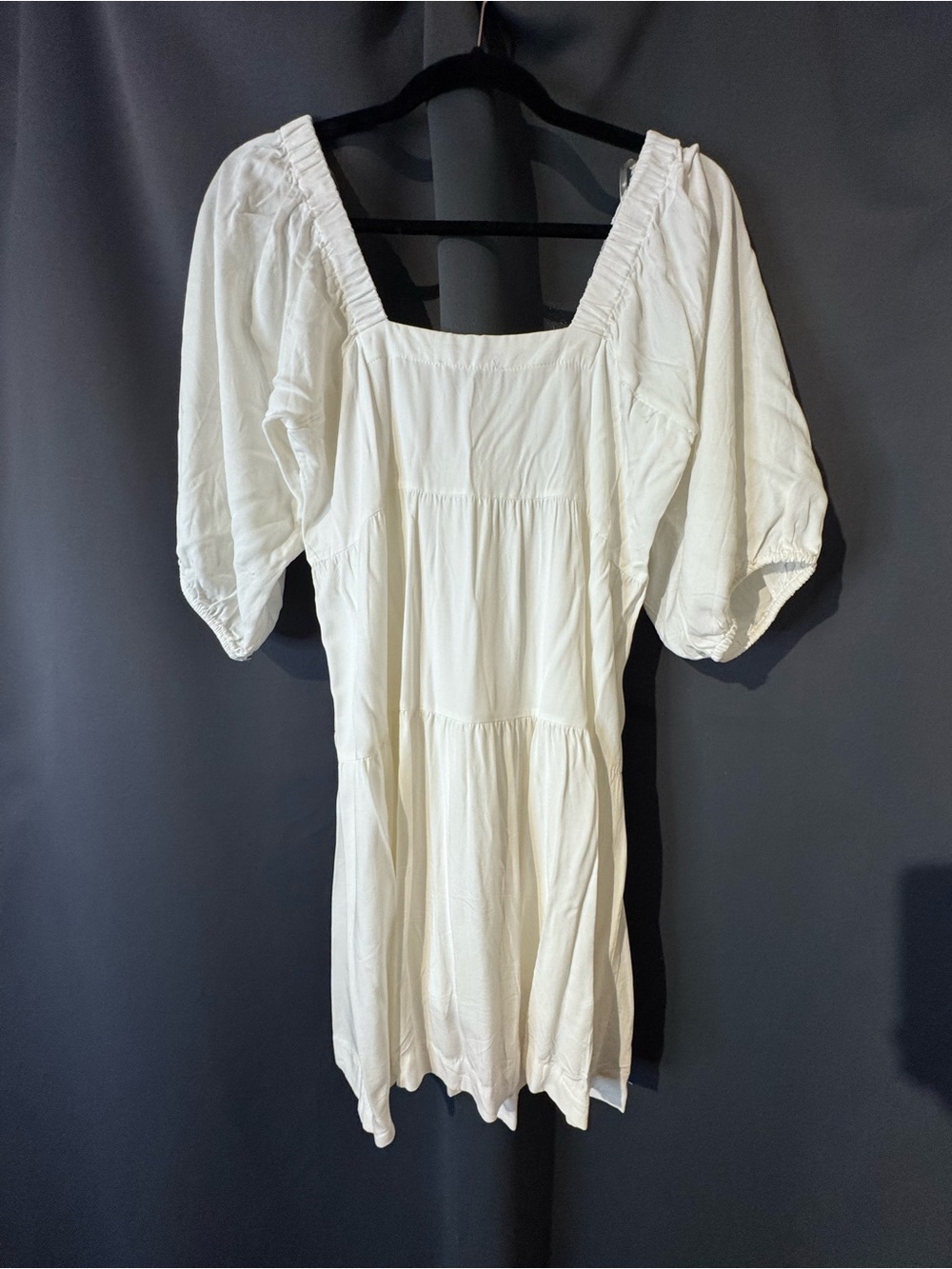 White Puff Sleeve Cottagecore Mini Dress – Size S
